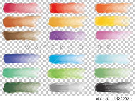 Watercolor style background set 64840529