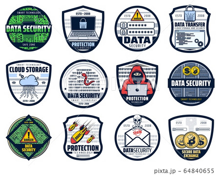 Web data security, internet cloud storage icons Web data security, internet cloud storage icons 64840655