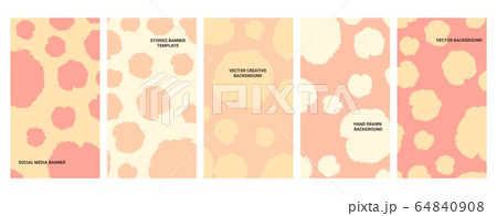 Social media banners. Set of banners for social media stories with grunge textures. Story templates for cover, flyer, brochure. 64840908