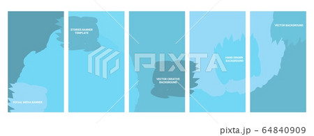 Social media banners. Set of banners for social media stories with grunge textures. Story templates for cover, flyer, brochure. 64840909