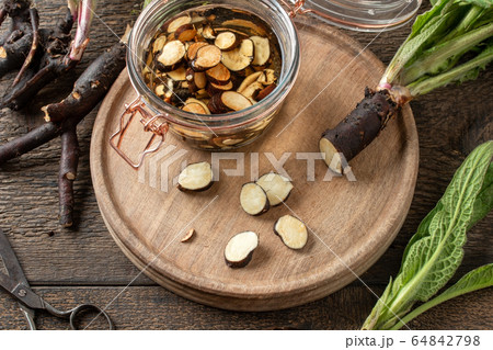 Preparation of tincture from fresh comfrey root 64842798