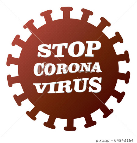 Stop coronavirus icon. 2019-nCoV Novel Coronavirus Bacteria. Pandemic medical concept. 64843164