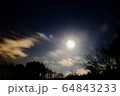 夜の月と星 64843233
