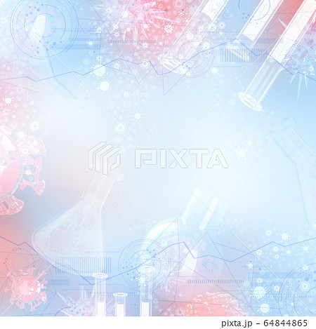 Antiviral drug research light blue abstract 3d illustration 64844865