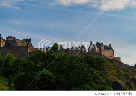 Afternoon sunny view of the Ediburgh Castle Afternoon sunny view of the Ediburgh Castle 64845446