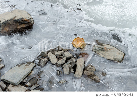Garbage scattered over snowy mountain. Let's save the planet and recycle the excess garbage. Pollution Concept Garbage scattered over snowy mountain. Let's save the planet and recycle the excess garbage. Pollution Concept 64845643