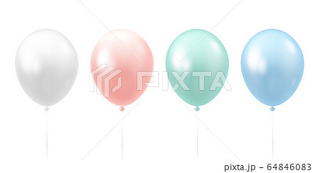 Balloon isolated on white background. Holiday element design realistic baloon.Vector illustration EPS 10 64846083