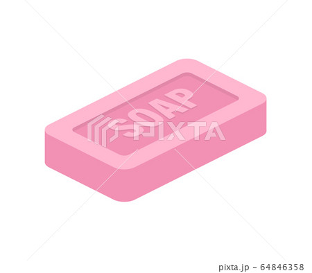 Pink soap on colorful background. Vectorのイラスト素材 [64846358] - PIXTA