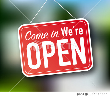 Come In We Re Open Hanging Sign On Whiteのイラスト素材 Come In We Re Open Hanging Sign On Whiteのイラスト素材