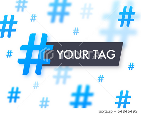 Hashtag, communication sign. Abstract illustration 64846495