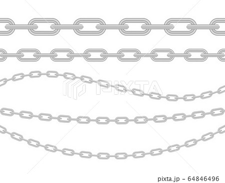 Metallic Chain. Block chain. Collection of 64846496