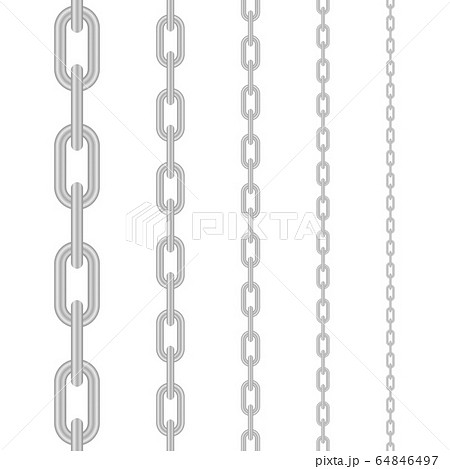 Metallic Chain. Block chain. Collection of 64846497