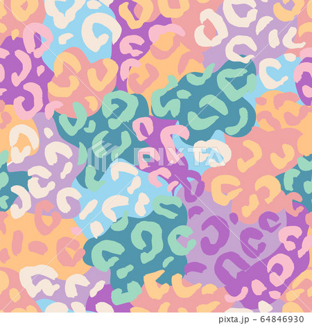 Animal background. Leopard or Cheetah or Jaguar. Mammals Fur seamless pattern. Neon color bright Animal background. Leopard or Cheetah or Jaguar. Mammals Fur seamless pattern. Neon color bright 64846930
