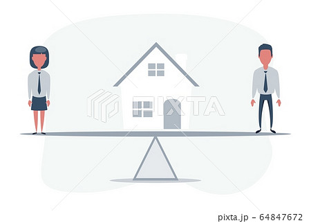Life together. Equality woman and man concept. 64847672
