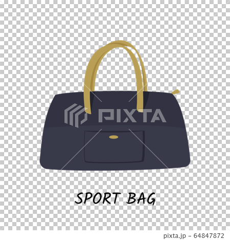 Dark blue sport bag. Vector illustration isolated on white background. Dark blue sport bag. Vector illustration isolated on white background. 64847872
