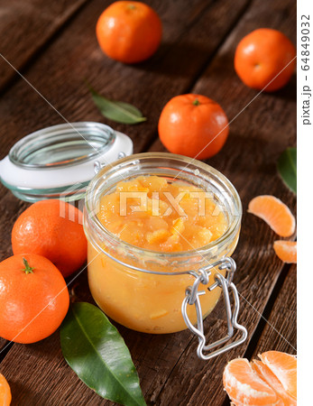 tangerine jam in glass jar tangerine jam in glass jar 64849032