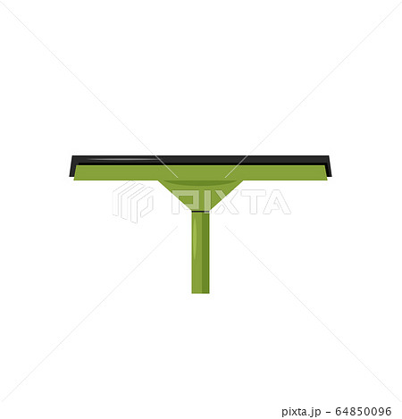 Vector illustration green rubber window glass squeegee, cleaner . Cleaning supplies. 64850096