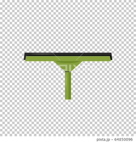Vector illustration green rubber window glass squeegee, cleaner . Cleaning supplies. 64850096