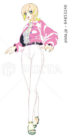 オリジナルキャラクターAZUSAのファッションイラスト1 オリジナルキャラクターAZUSAのファッションイラスト1 64853240