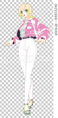オリジナルキャラクターAZUSAのファッションイラスト1 オリジナルキャラクターAZUSAのファッションイラスト1 64853240