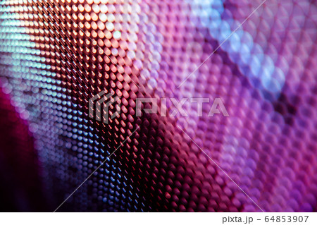 CloseUp LED blurred screen. LED soft focus CloseUp LED blurred screen. LED soft focus 64853907