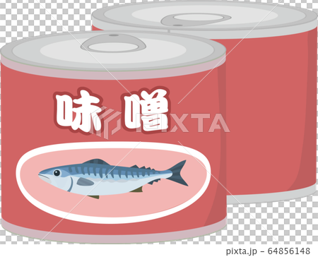 Saba can miso stew can illustration 64856148