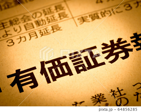 「有価証券」の見出し 「有価証券」の見出し 64856285