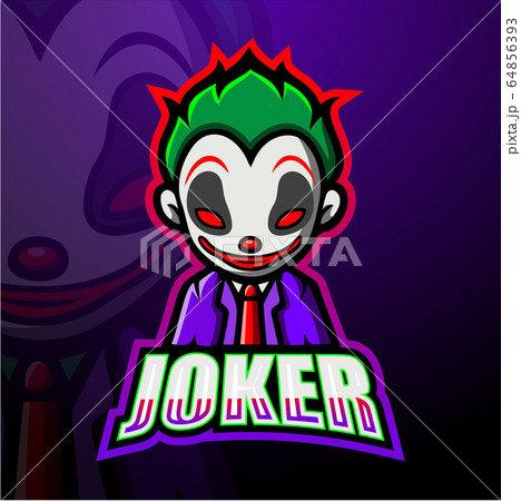 Joker Mascot Esport Logo Designのイラスト素材