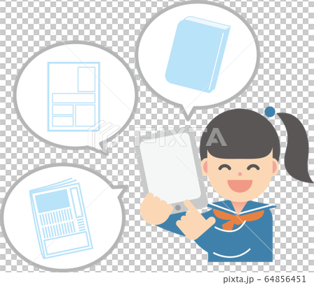 Book E-book Smile Female Student 64856451