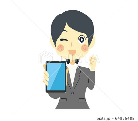 女性　スマホ　キャッシュレス決済 64856488