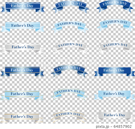 Father's Day Gift Ribbon Tape Set Variation - Stock Illustration ...