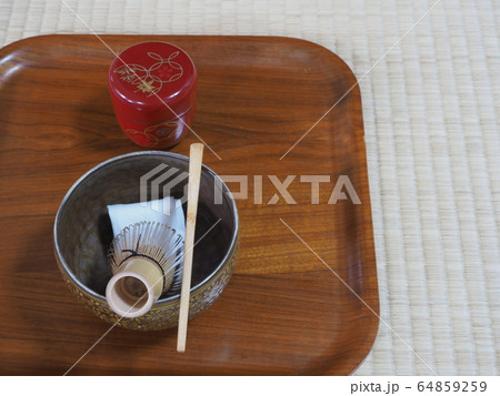 裏千家　盆略点前の道具組 64859259