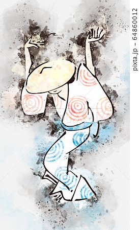 浮世絵　町人　その7　水彩バージョン 64860012