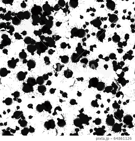 Black watercolor blots with gouache on an isolated background. Black watercolor blots with gouache on an isolated background. 64861126