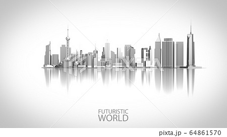 Futuristic City Skyline Sketch