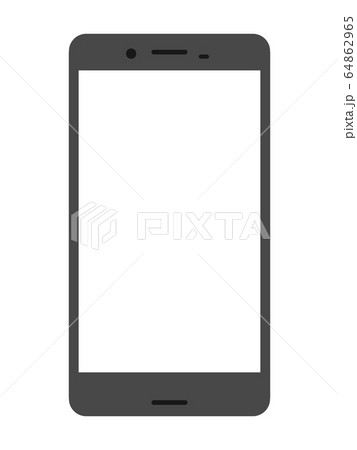 スマートフォン　黒　イラスト素材 64862965