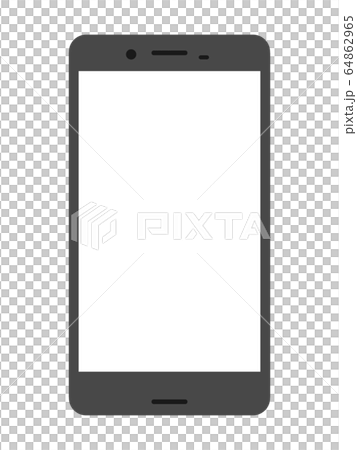スマートフォン　黒　イラスト素材 64862965