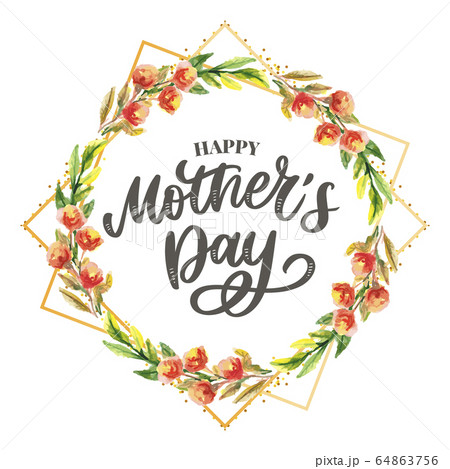 Mother's day. Watercolor spring flowers. Artistic 64863756