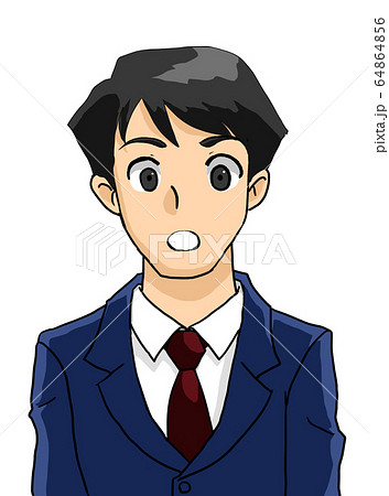 ビジネスお兄さん 驚き のイラスト素材