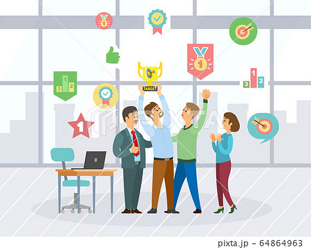 People Collaboration and Success, Winners Vector 64864963