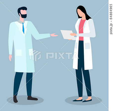 Doctor Talking to Nurse Colleagues Medical Workers 64864965