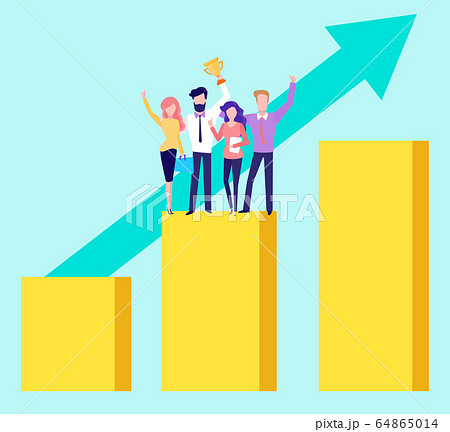 Teambuilding Concept Group Of People On Chart Stock Illustration