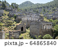 Ghost Town, Abandoned houses and ruins of Kayakoy village, Fethiye, Turkey 64865840