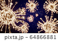 COVID-19 3D rendering of virus., Coronavirus disease infection medical illustration.New official name for Coronavirus disease named COVID-19, pandemic risk background, 64866881