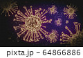 COVID-19 3D rendering of virus., Coronavirus disease infection medical illustration.New official name for Coronavirus disease named COVID-19, pandemic risk background, 64866886