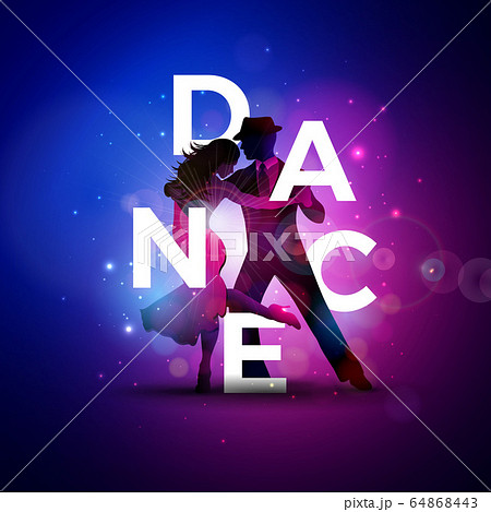 Dance Illustration with Tango Dancing Couple... - Stock Illustration  [64868443] - PIXTA