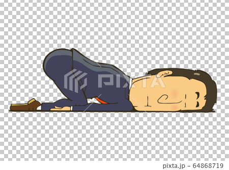 累了上班族睡在地板上 64868719