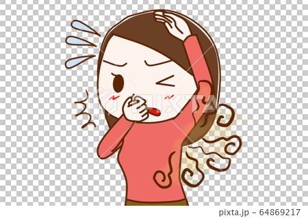 脇の下が臭くて気になる女性 64869217