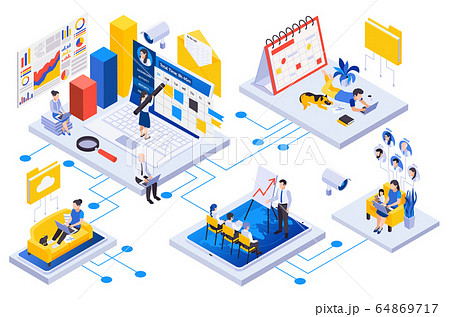 Remote Management Isometric Concept Remote Management Isometric Concept 64869717