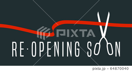 Grand opening or re-opening vector illustration, background 64870040